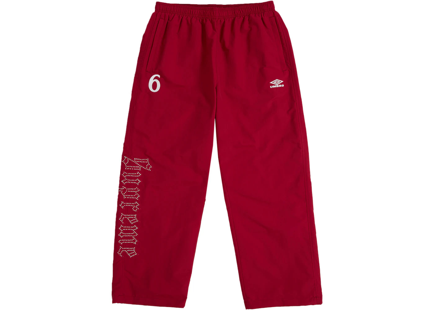 Supreme Umbro Rhinestone Track Pant Red - vue secondaire A
