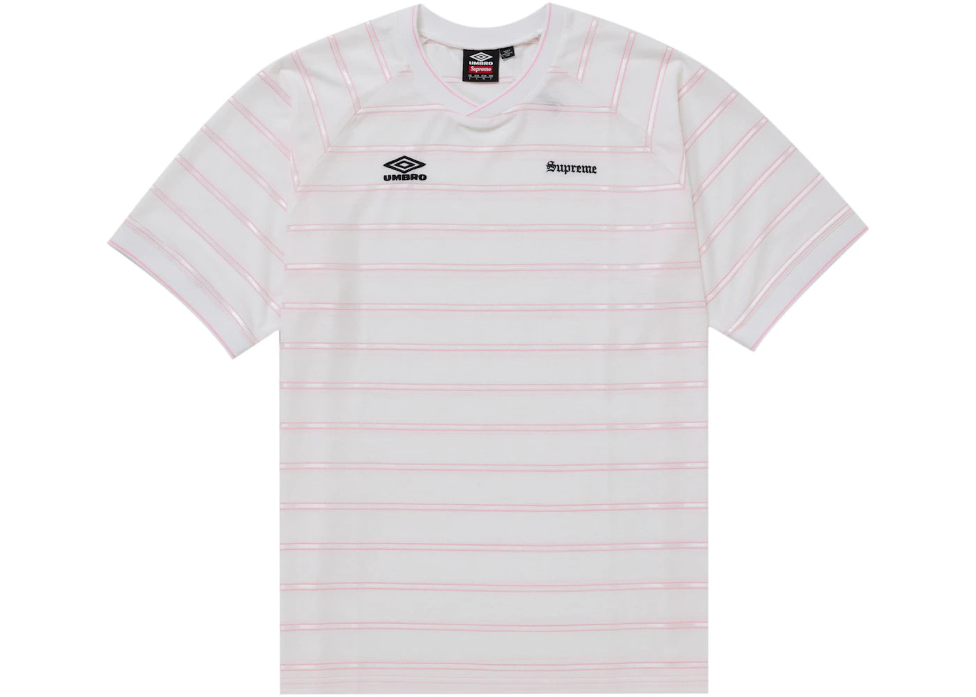 Supreme Umbro Stripe Soccer Jersey White - vue secondaire A