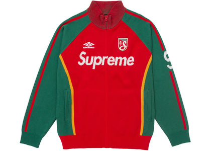 Supreme Umbro Zip Up Sweater Red - authentic Supreme apparel