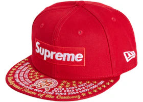 Supreme Undisputed Box Logo New Era Fitted Hat Red