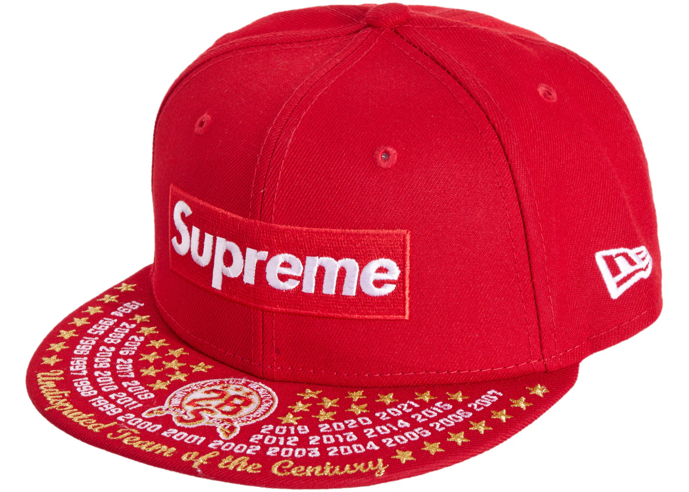 Supreme Undisputed Box Logo New Era Fitted Hat Red - vue secondaire A
