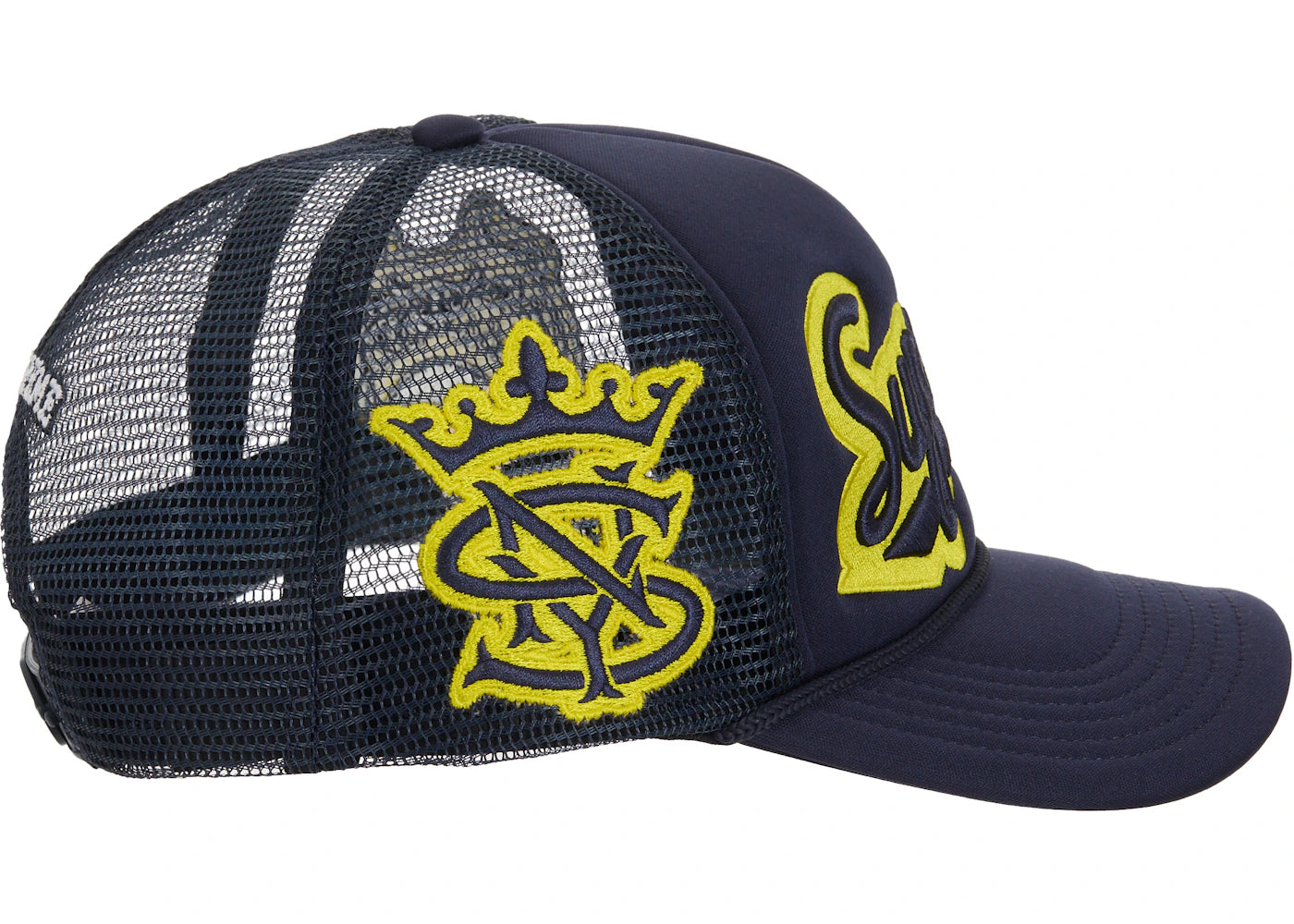 Supreme University Mesh Back 5-Panel Navy - vue secondaire A