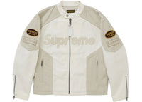Supreme Vanson Lederjacke aus Cordura-Baumwolle, Weiß
