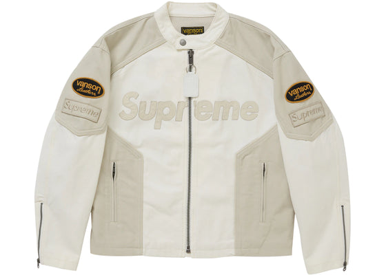 Supreme Vanson Leathers Cordura Cotton Jacket White sneakers - authentic Supreme shoes