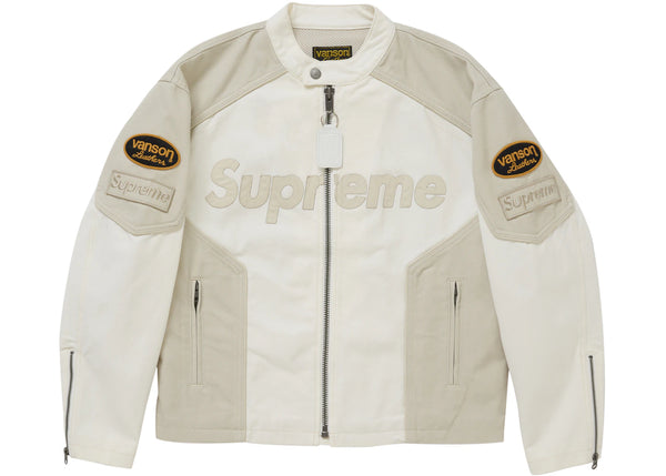 Supreme Vanson Leathers Cordura Cotton Jacket White sneakers - authentic Supreme shoes