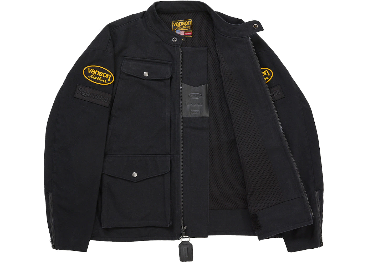 Supreme Vanson Leathers Cordura Jacket (SS26) Black - vue secondaire A
