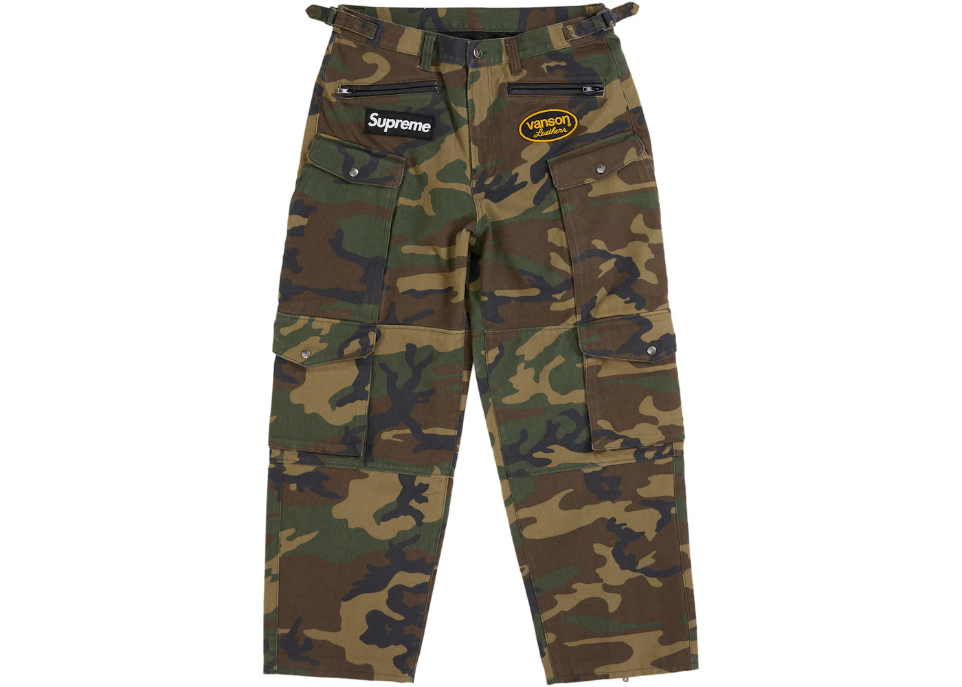 Supreme Vanson Leathers Cordura Pant Woodland Camo - vue secondaire A
