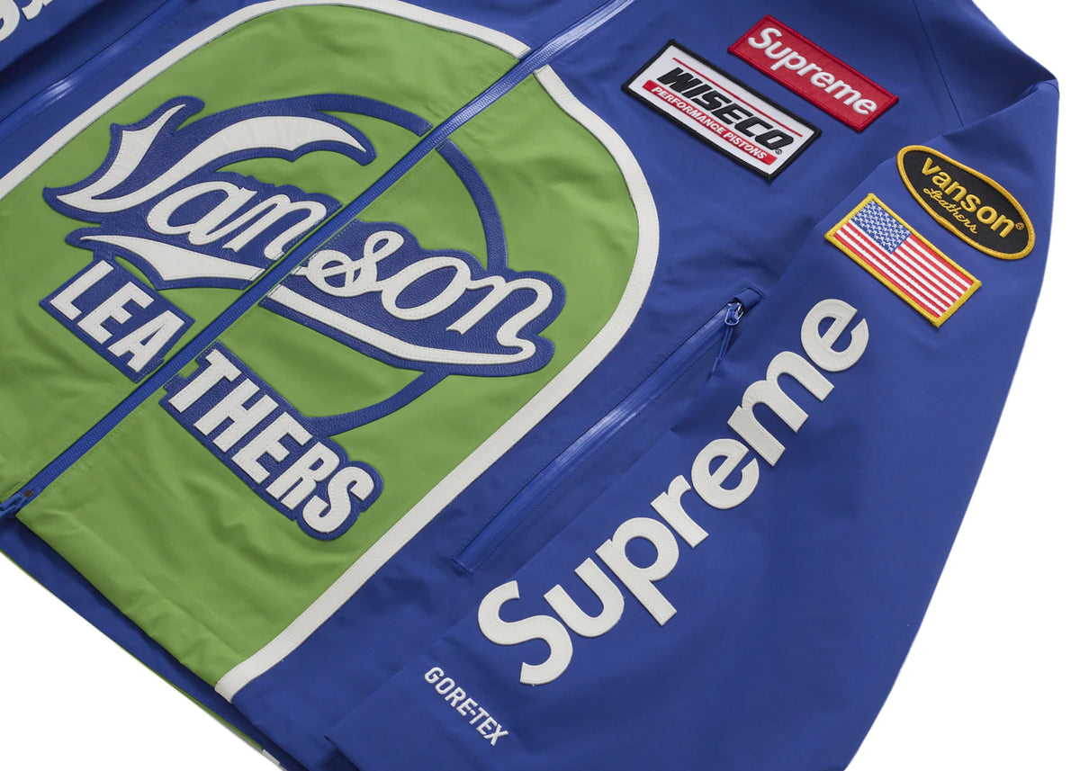 Supreme Vanson Leathers GORE-TEX Shell Jacket Royal - vue secondaire B
