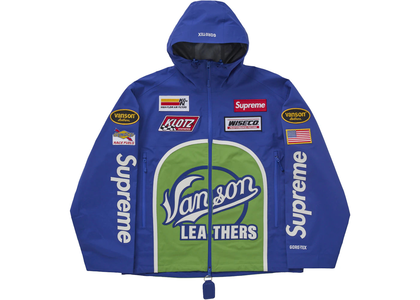Supreme Vanson Leathers GORE-TEX Shell Jacket Royal - vue secondaire A