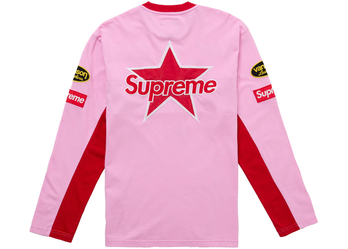Supreme Vanson Leathers L/S Top Pink - vue secondaire A