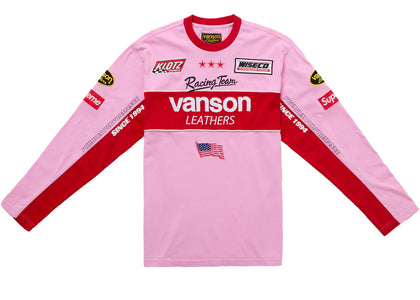 Supreme Vanson Leathers L/S Top Pink - authentic Supreme product