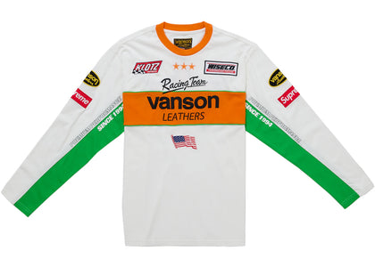 Supreme Vanson Leathers L/S Top White - authentic Supreme product