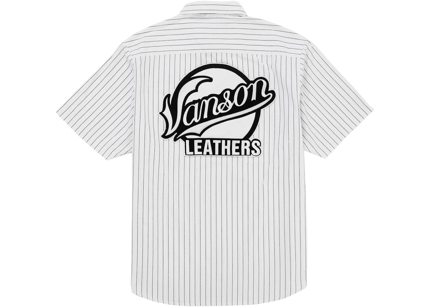 Supreme Vanson Leathers S/S Work Shirt Stripe - vue secondaire A