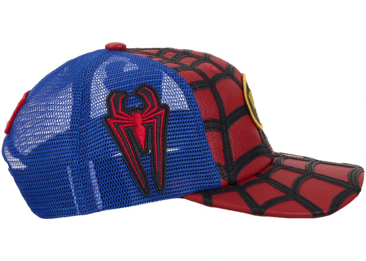Supreme Vanson Leathers Spider-Man Mesh Back 6-Panel Hat Red - vue secondaire B