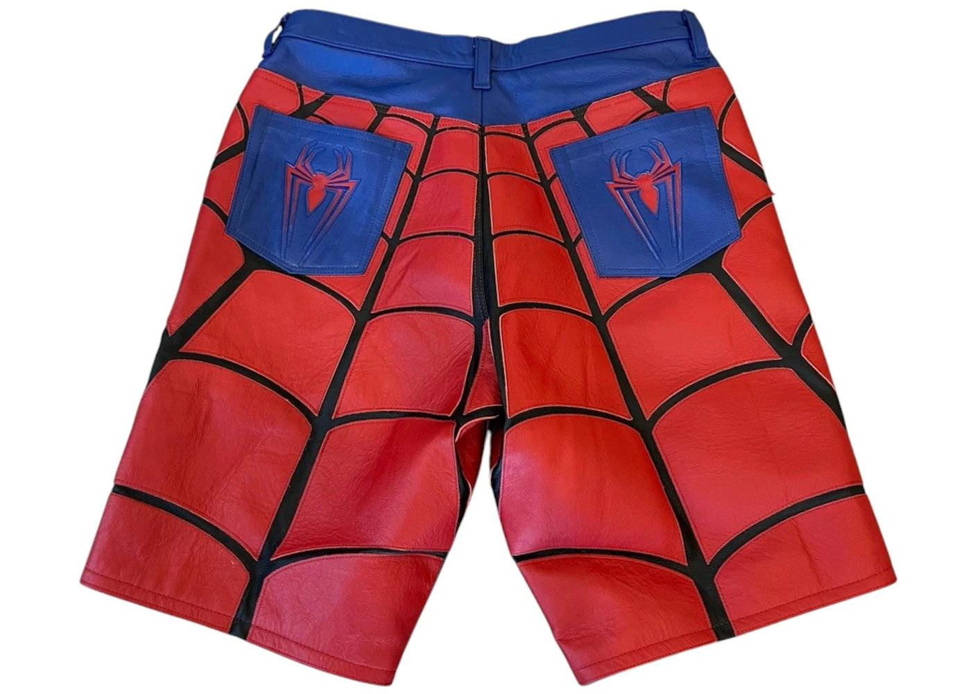 Supreme Vanson Leathers Spider-Man Short Red - vue secondaire B