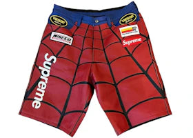 Supreme Vanson Leathers Spider-Man Short Red