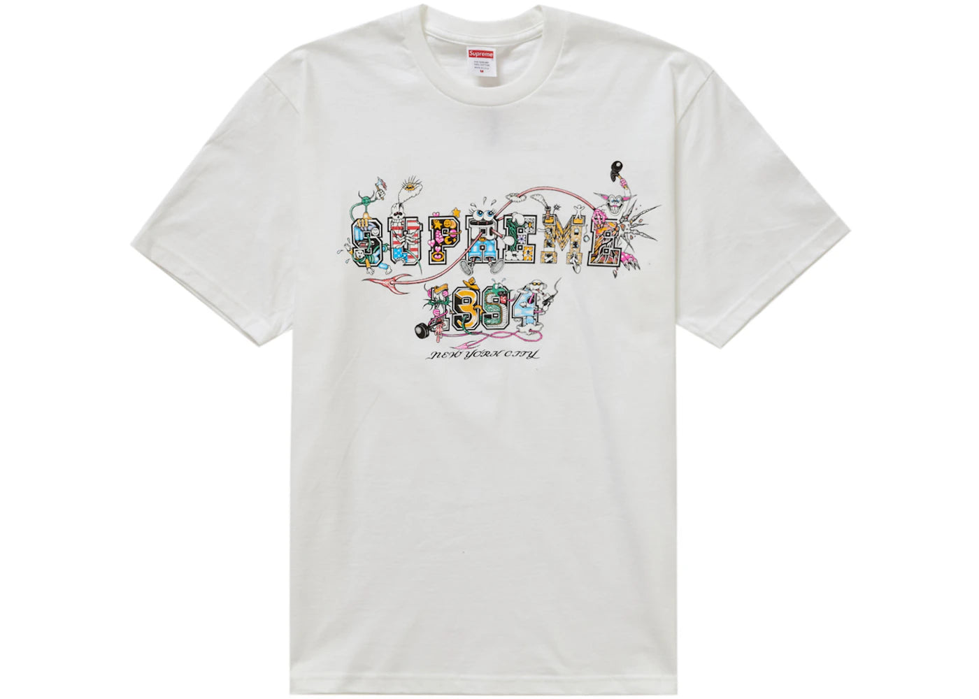 Supreme Varsity Tee White - vue 360