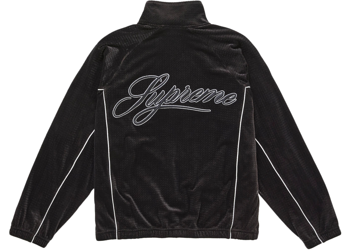 Supreme Velour Mesh Track Jacket Black - vue secondaire A