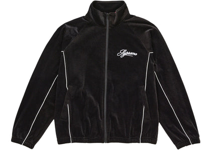 Supreme Velour Mesh Track Jacket Black - authentic Supreme apparel