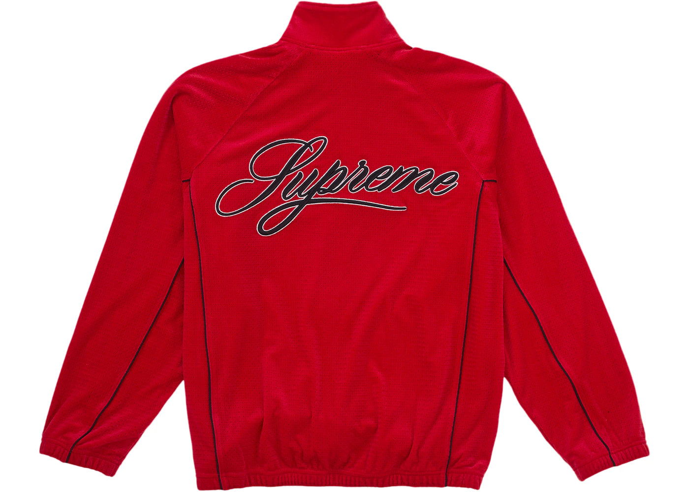 Supreme Velour Mesh Track Jacket Red - vue secondaire B