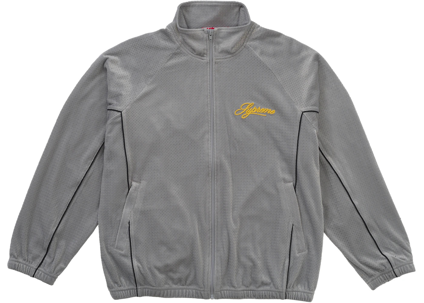 Supreme Velour Mesh Track Jacket Silver - vue secondaire A