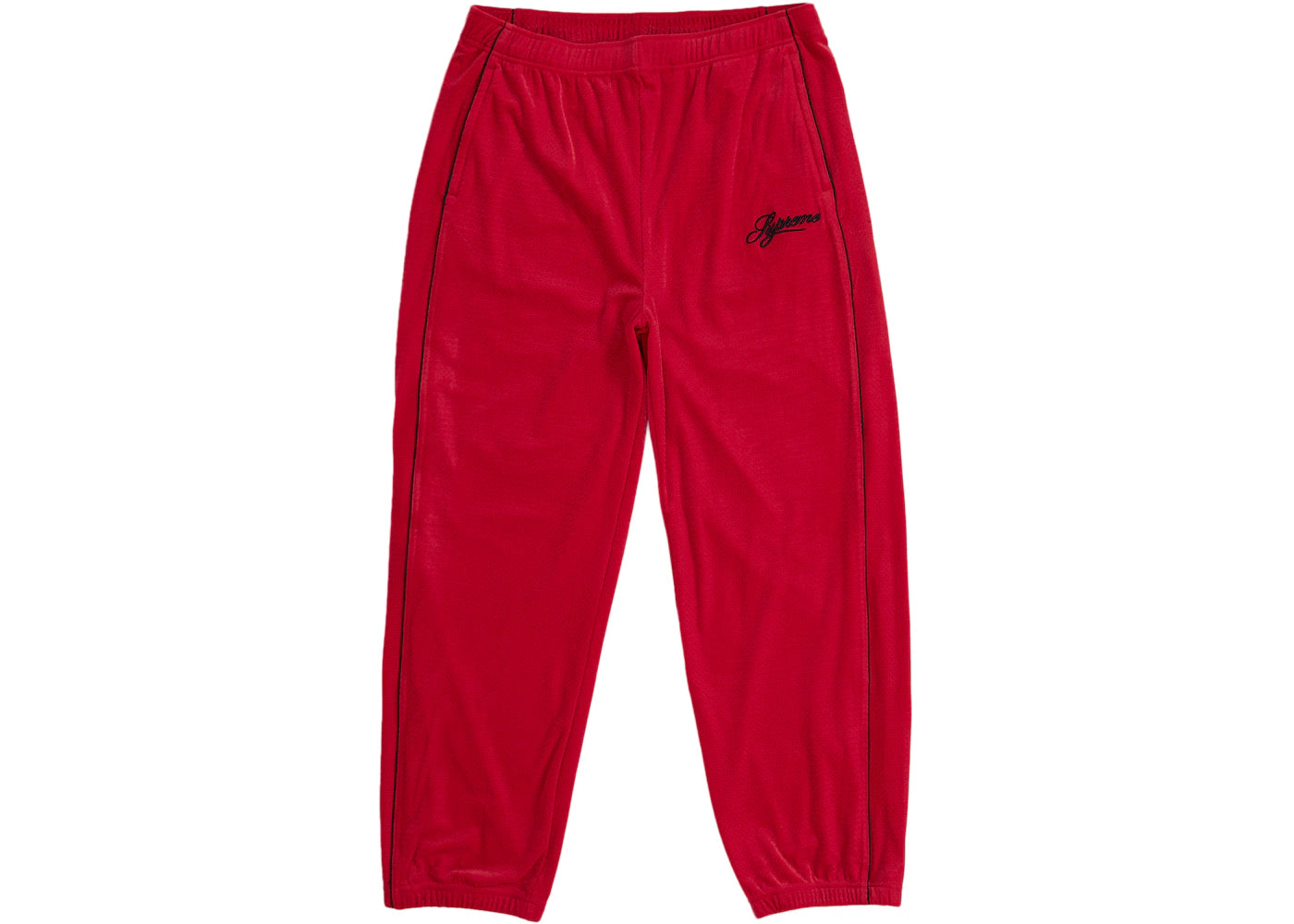 Supreme Velour Mesh Track Pant Red - vue 360