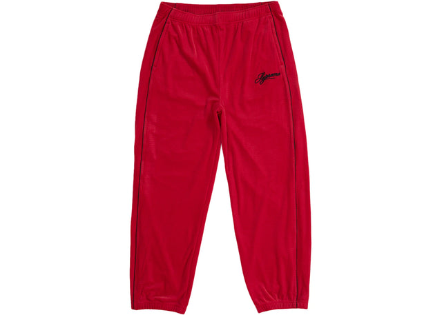 Supreme Velour Mesh Track Pant Red