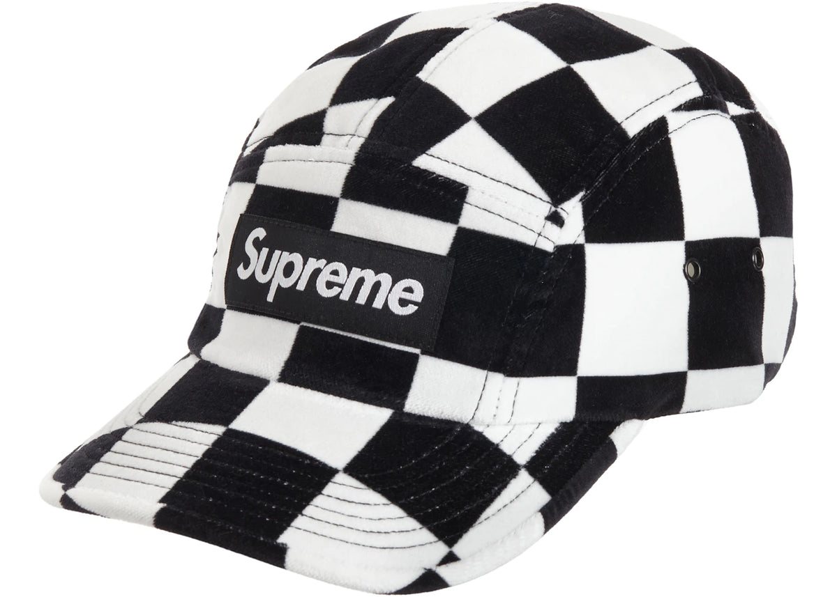 Supreme Velvet Camp Cap (FW20) Checkerboard - vue secondaire A