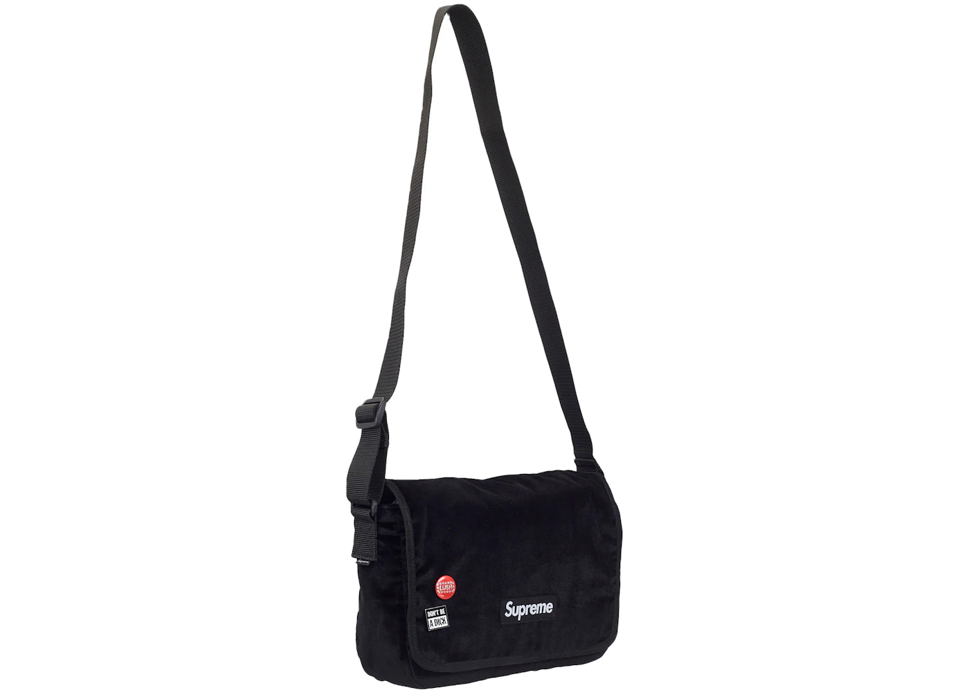 Supreme Velvet Small Messenger Bag Black - vue secondaire B
