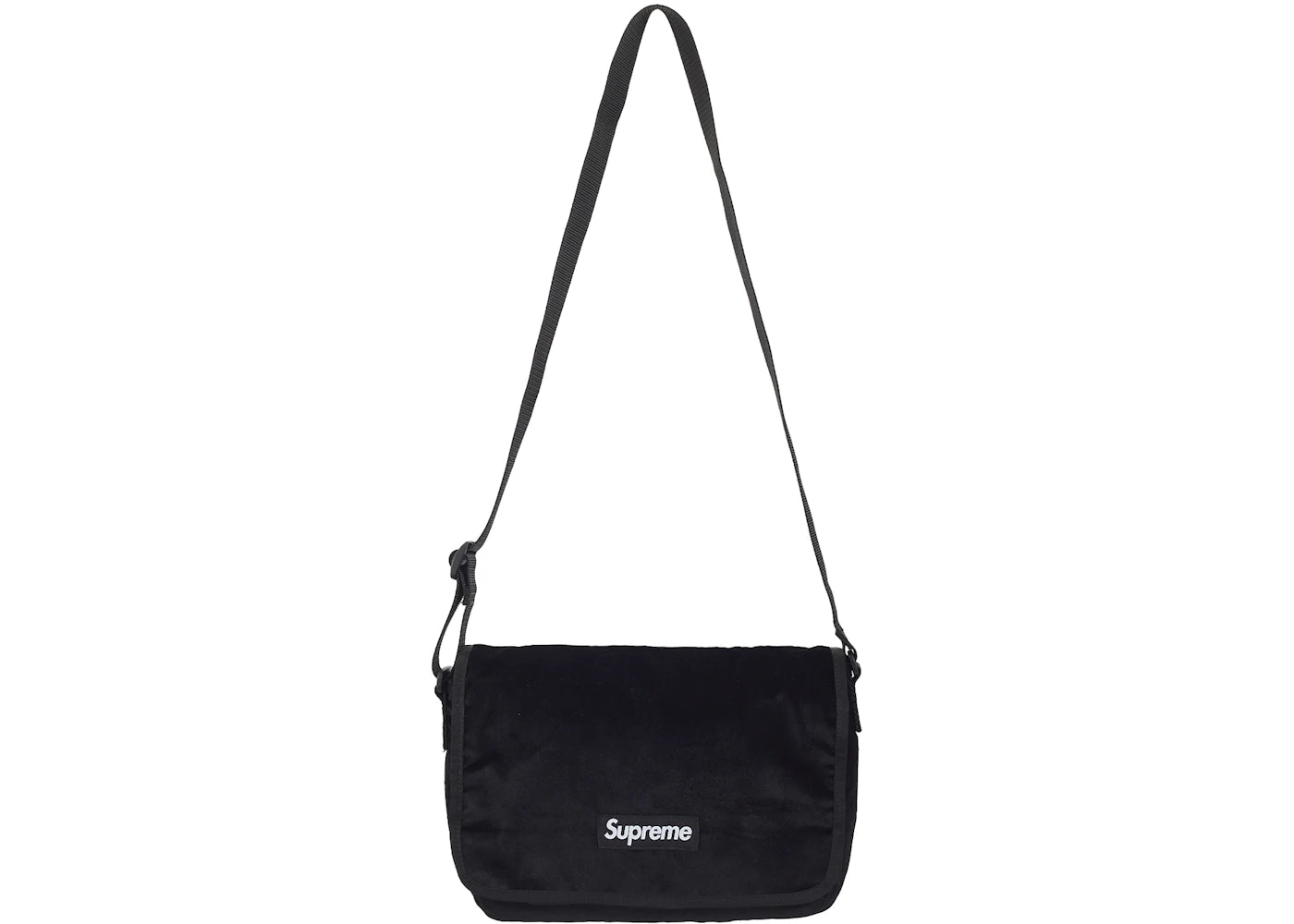 Supreme Velvet Small Messenger Bag Black - vue secondaire A
