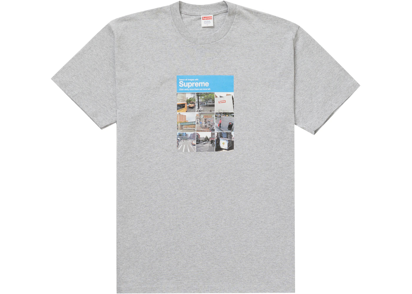 Supreme Verify Tee Heather Grey - vue secondaire A