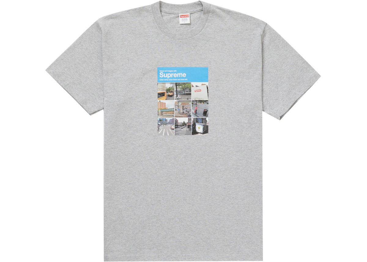Supreme Verify Tee Heather Grey - vue 360