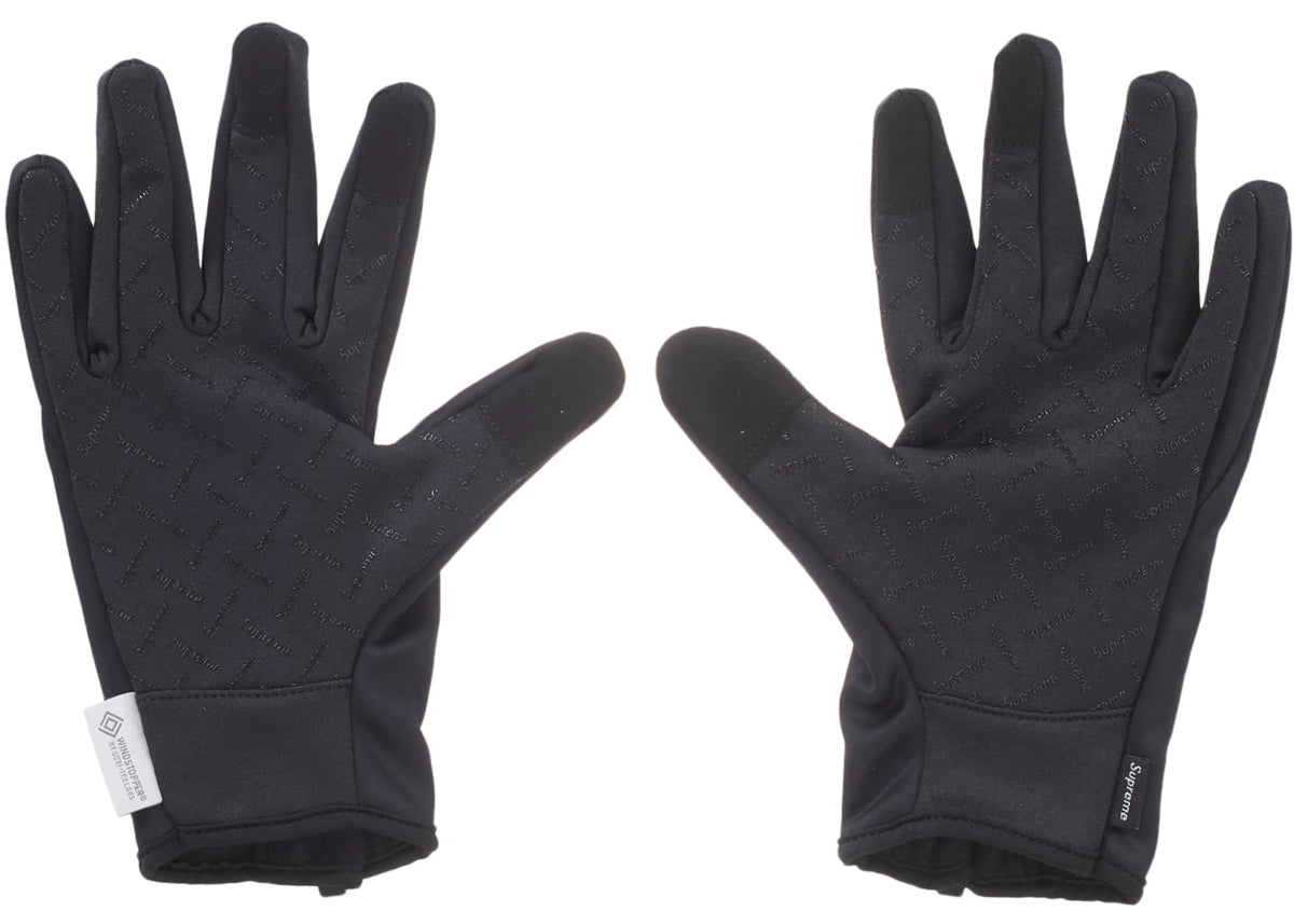 Supreme WINDSTOPPER Zip Gloves Black - vue secondaire B