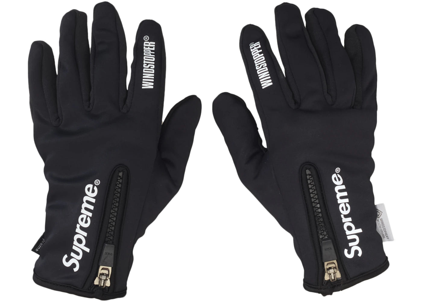 Supreme WINDSTOPPER Zip Gloves Black - vue secondaire A