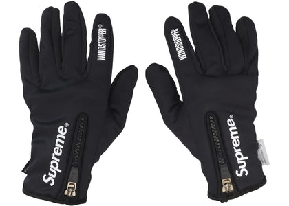 Supreme WINDSTOPPER Zip Gloves Black - product view 2