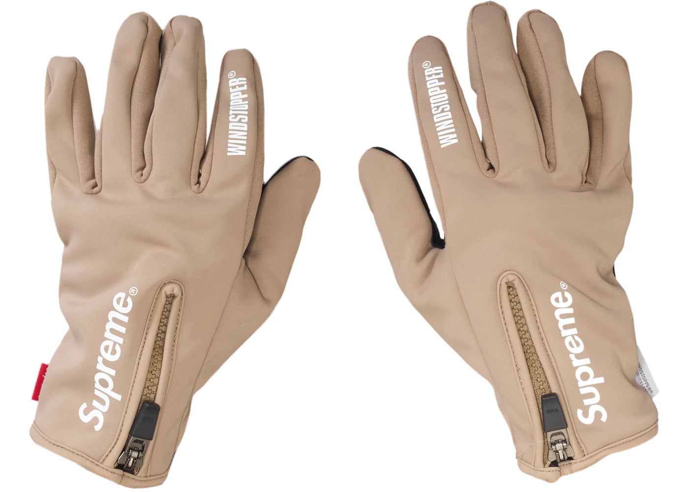 Supreme WINDSTOPPER Zip Gloves Taupe - vue secondaire A