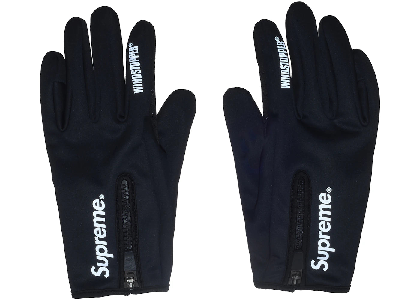 Supreme WINDSTOPPER Zip Gloves (FW25) Black - vue secondaire B