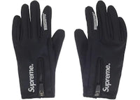 Supreme WINDSTOPPER Zip Gloves (FW25) Black