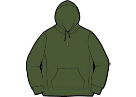 Supreme Micro Logo Hooded Sweatshirt Green