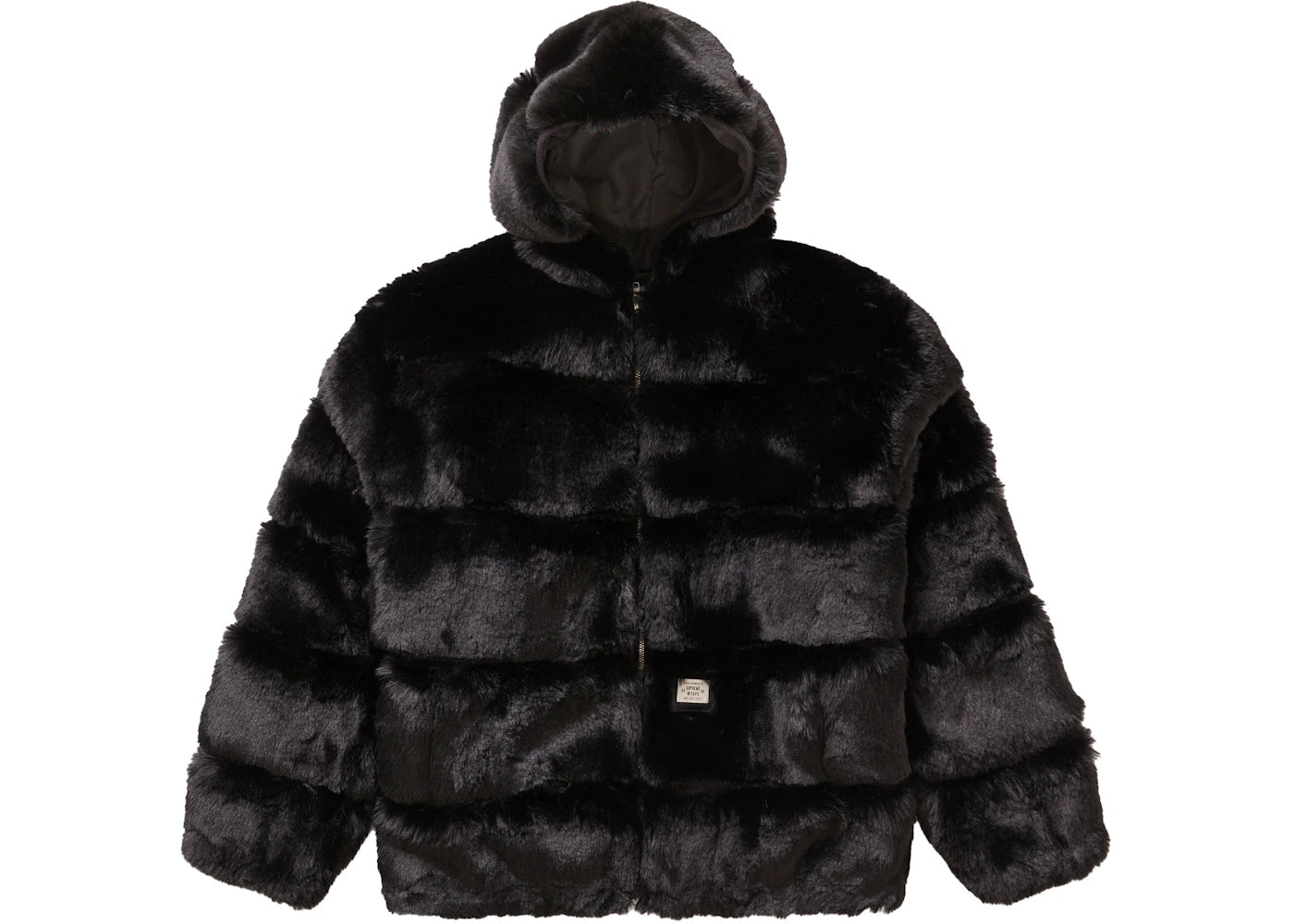 Supreme WTAPS Faux Fur Hooded Jacket Black - vue secondaire A