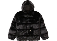 Supreme WTAPS Faux Fur Hooded Jacket Black