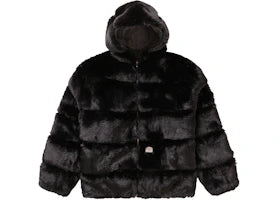 Supreme WTAPS Faux Fur Hooded Jacket Black