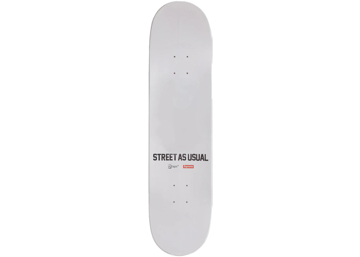 Supreme WTAPS Sic'em! Skateboard Deck White - vue secondaire B