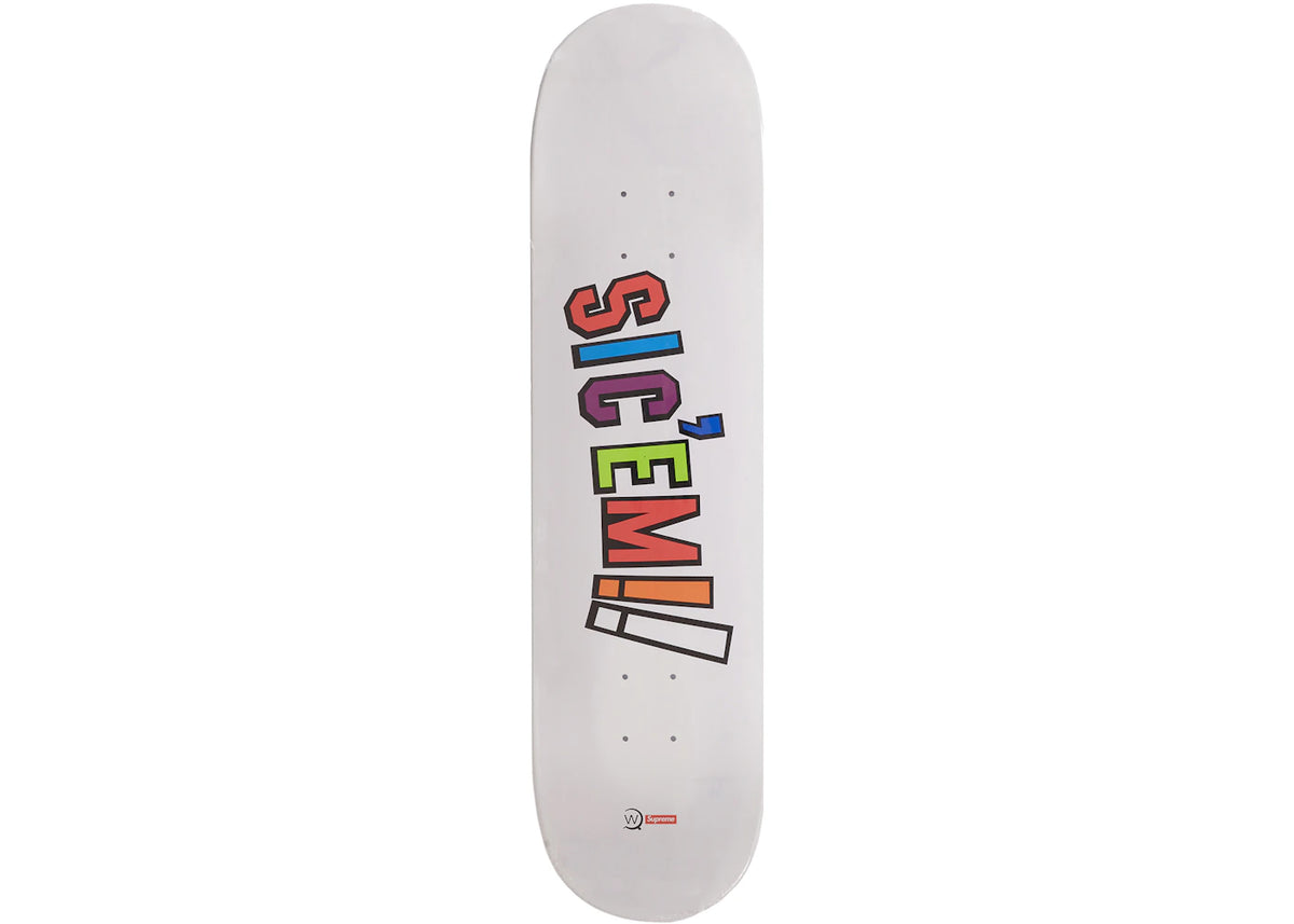 Supreme WTAPS Sic'em! Skateboard Deck White - vue secondaire A