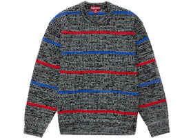 Supreme Waffle Small Box Sweater Stripe Melange