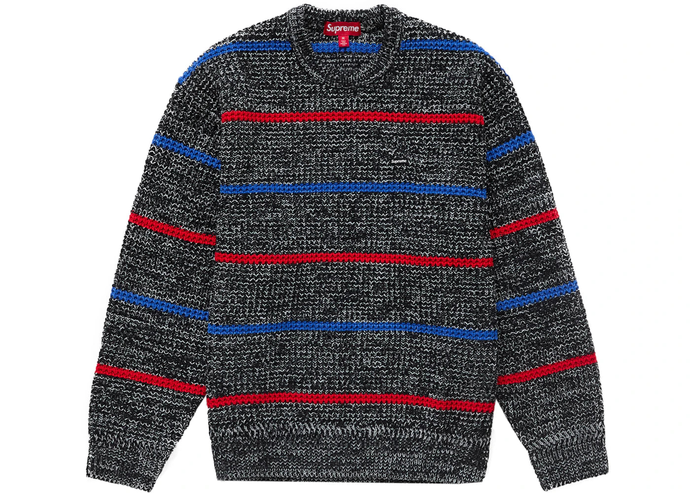 Supreme Waffle Small Box Sweater Stripe Melange - vue secondaire A