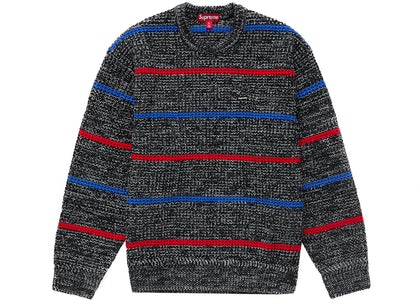 Supreme Waffle Small Box Sweater Stripe Melange - apparel view 2