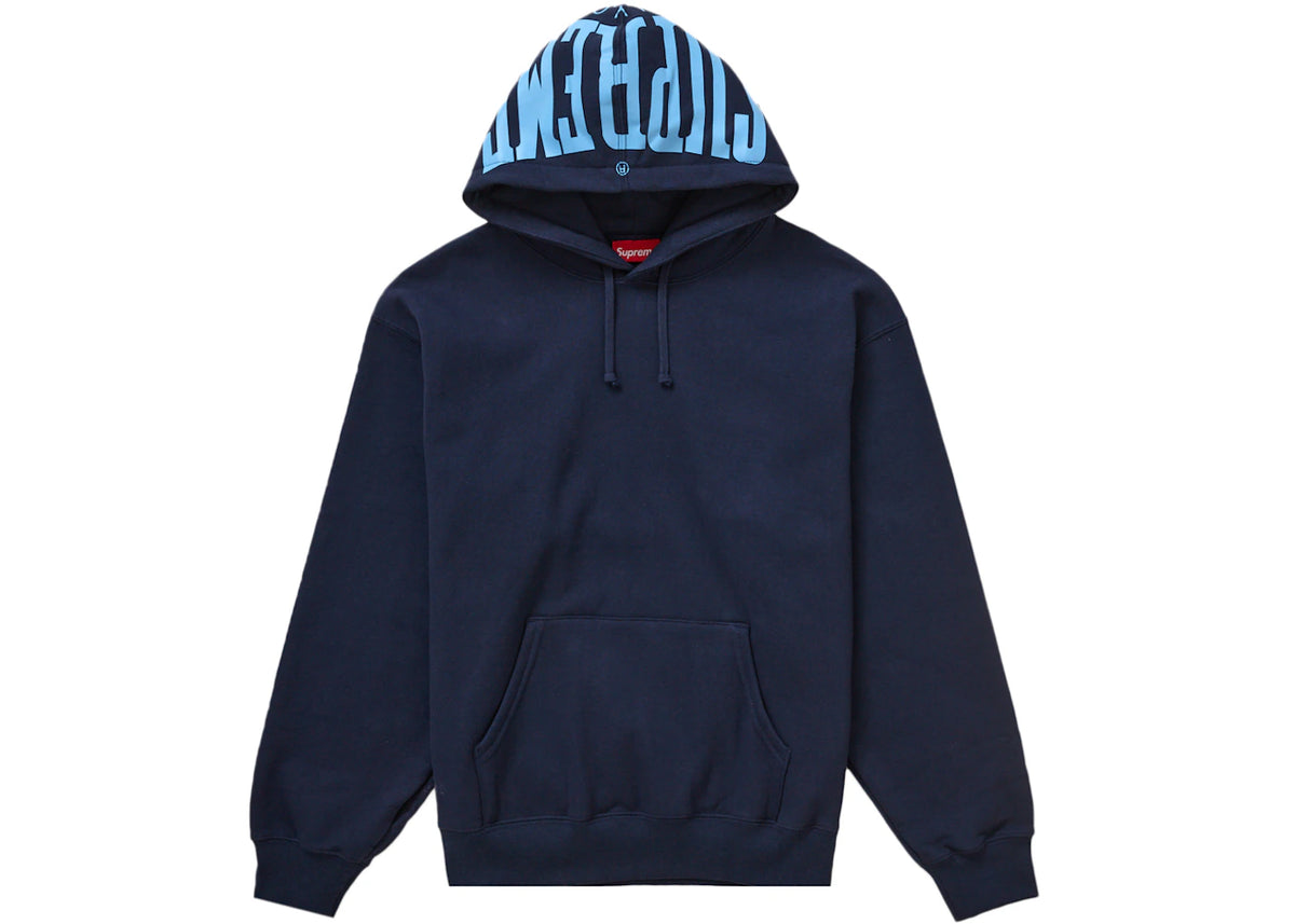 Supreme Warm Up Hooded Sweatshirt SS24 Navy - vue 360