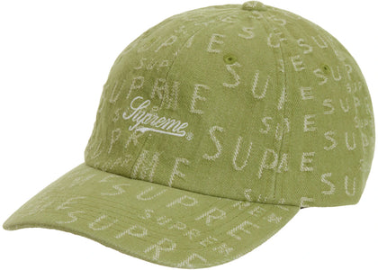 Supreme Warp Jacquard Logos Denim 6-Panel Sage - product view 2