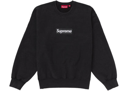 Supreme Washed Box Logo Crewneck Black - authentic Supreme product